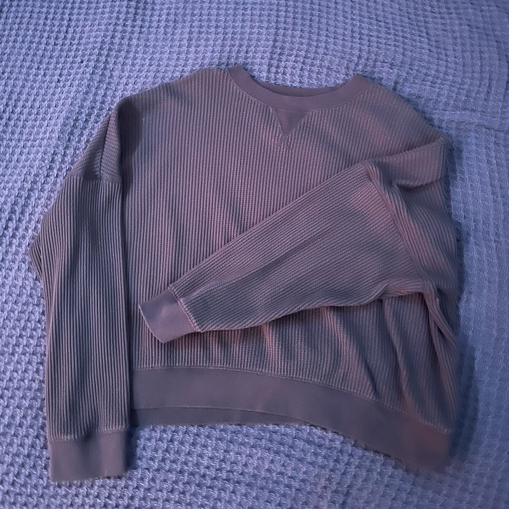 GAP Women's Ribbed Crew Neck Sweater - grayish brown